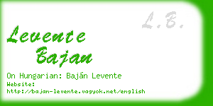 levente bajan business card